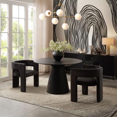 Cassie 4-6 Seater Dining Table - Black Wood – DUSK