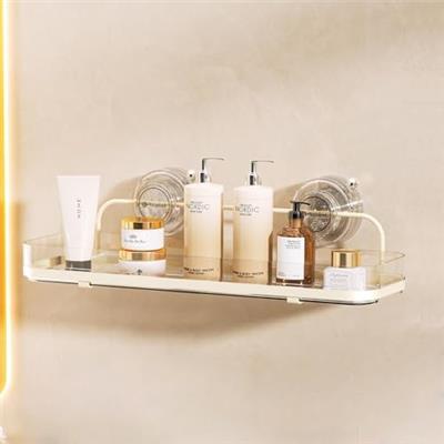 Amazon.com: VXINSTZ Suction Cup Shower Caddy, Wall Mounted No Drilling Bathroom Shower Organizers Storage Rack, Removable Shelves for Inside the Showe