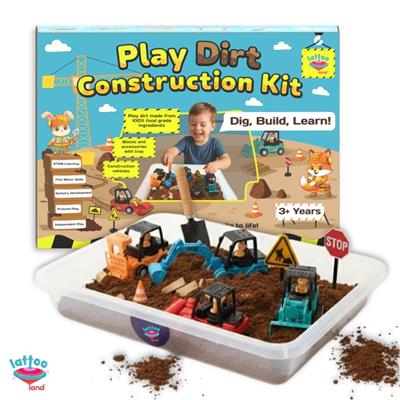 Sensory Play Dirt Construction Toys Set for Kids -Lattooland