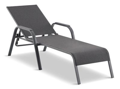 CANVAS SpringBank Sling Outdoor/Patio Chaise Lounger Black