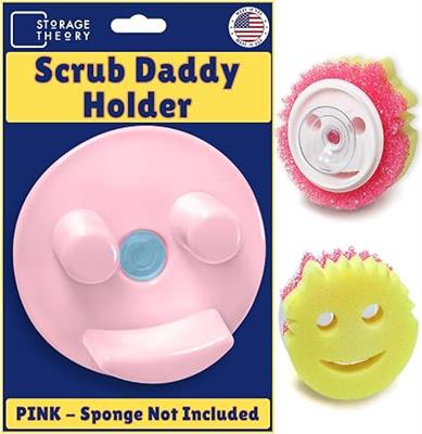Amazon.com - Scrub Daddy Caddy Organizer for Kitchen Sink & Bathroom – Scrub Mommy & Sponge Daddy Holder with Suction Cup – Dishwasher Safe Sink Stora