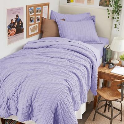 Amazon.com: HYMOKEGE Light Purple Twin XL Comforter Set Seersucker 5 Pieces, All Season Luxury Bed in a Bag for Bedroom, Bedding Set with Comforter, S