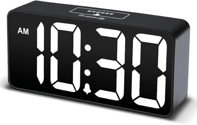 Amazon.com: DreamSky Small Digital Alarm Clock for Bederoom, Large Big Numbers Display with Dimmer for Living Room, Electric Bedside Desk Clock with U