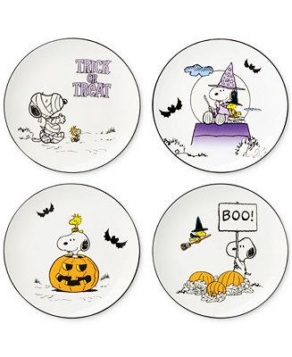 Lenox The Great Pumpkin Assorted Accent Plates, Set of 4 - Macys