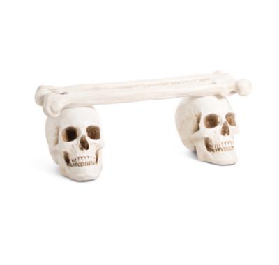 52x20.5 Outdoor Safe Led Skeleton Bench | Halloween | Marshalls