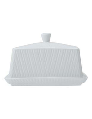 Maxwell & Williams Whites Basics Diamonds Butter Dish Gift Boxed in White | MYER