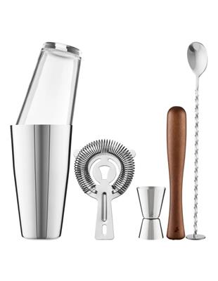 Maxwell & Williams Cocktail & Co Boston Cocktail Shaker Set of 5 Gift Boxed | MYER