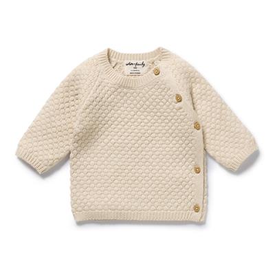 Wilson & Frenchy Cream Organic Knitted Bubble Kimono Cardigan