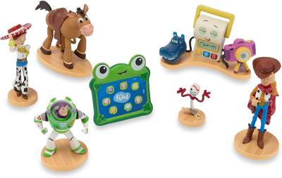 Amazon.com: Disney Store Official Toy Story 5 Figure Set –7 Fully Sculpted Disney Figures Including Woody, Buzz, Forky, Lilypad, Bullseye, Jessie & Te