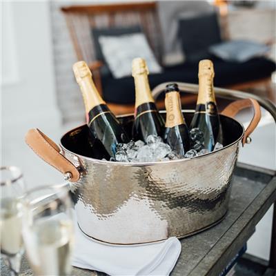 Culinary Concepts Champagne Hammered Half Size Champagne Bath