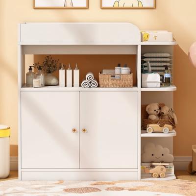 makeapile Baby Changing Table with Shelves and Double-Door Cabinet - Walmart.com