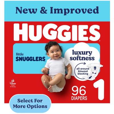 Huggies, Little Snugglers Baby Diapers, Size 1, 8-14 lbs, 96 ct - Walmart.com