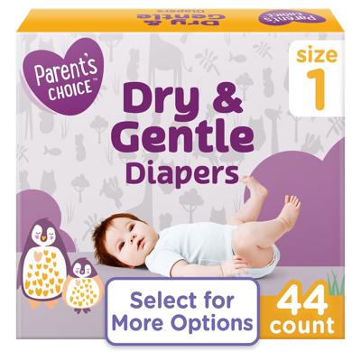 Parents Choice Dry & Gentle Diapers Size 1, 44 Count (Select for More Options) HSA/FSA Eligible - Walmart.com