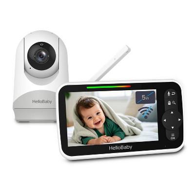 HelloBaby 5 Video Baby Monitor with Remote Pan-Tilt-Zoon (HB6251) - White : Target