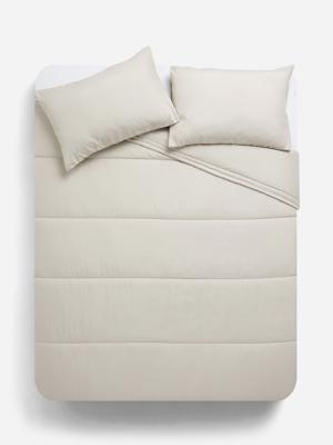 Jet Home Plain Stone Comforter Set | Bash
