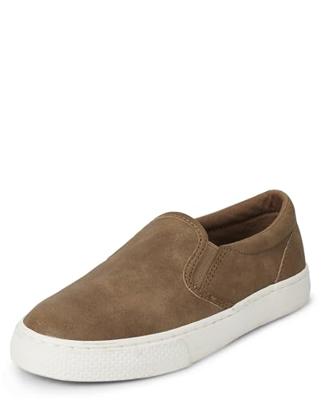 The Childrens Place,Boys,Boys Slip On Casual Shoes,Caramel,1,Big Kid