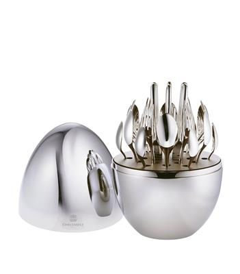 Christofle Mood Easy 24-Piece Silver-Plated Flatware Set | Harrods UK