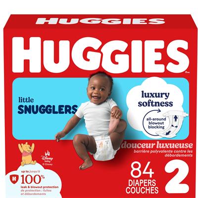 Huggies Little Snugglers Baby Diapers, Size 2 (12-18 lbs), 84 Count - Walmart.ca