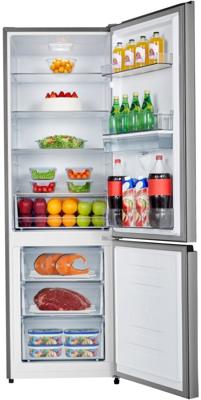Hisense 347 L Manual Double Door Bottom Mount Refrigerator A+ (Titanium Inox, H45OBIT-WD)