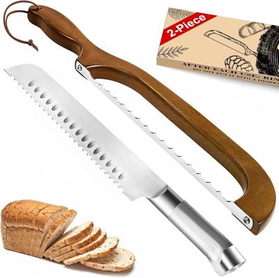 Amazon.com: SeLucky 2 Pack Sourdough Bread Knife for Homemade Bread, Serrated Bread Cutter Ergo-Safe Engineering Anti-Stick Bread Bow Knife for Sourdo