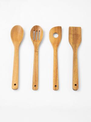 Simply Stored Utensil Set Acacia Wood 4Pc | Bash