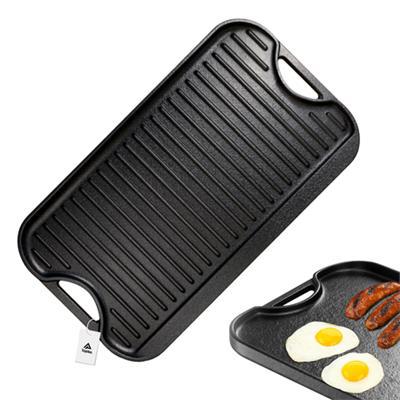 Topika 51×26×2CM Cast Iron Reversible Griddle Pan, 5kg Heavy-Duty Plate | Shop Today. Get it Tomorrow! | takealot.com