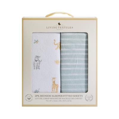 Living Textiles Bedside Sleeper Fitted Sheet Roam & Roar | Baby Bunting AU