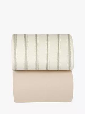 Snüz SnüzKot Fitted Sheet, Pack of 2, Dash Stripe Sage