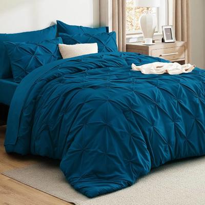 Amazon.com: Bedsure 7-Piece Queen Comforter Set & Sheet Set, Teal Bed in a Bag | Ultra-Soft Microfiber with Down Alternative, Deep Pocket Fitted Sheet