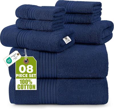 Amazon.com: Utopia Towels 8 Piece Premium Towel Set, 2 Bath, 2 Hand, and 4 Washcloths, 100% Ring Spun Cotton, Highly Absorbent Towels for Bathroom, Sp