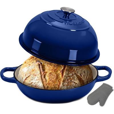 NutriChef Cast Iron Dutch Oven for Sourdough Bread - NCCIERD6BL : Target