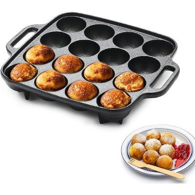 COMMERCIAL CHEF Cast Iron Cookware Aebleskiver Pan with 16 Cake Pop Mold Openings : Target