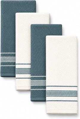 Amazon.com: MosJos Kitchen Towels, Cotton Hand Towels, Sage Green and Cream Ribbed - Mini Weaved Stitched Set of 4 Absorbent Hand Drying Cloths, 18 x