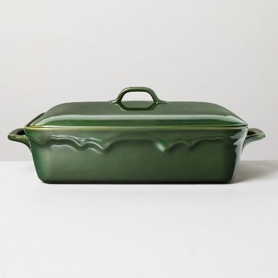 16.5x10.5 Stoneware Rectangle Bakeware Green - Hearth & Hand™ with Magnolia : Target