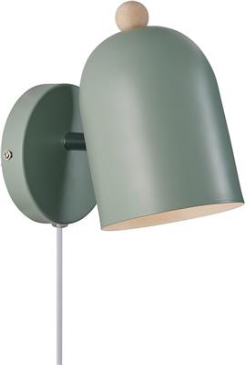 Nordlux Gaston Wall Light Green Metal Bedroom E27 Switch Plug in/Mains : Amazon.co.uk: Lighting