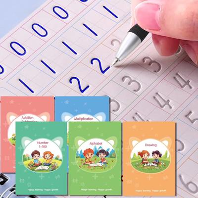 Amazon.com : Magic Practice Copybook, Reusable Writing Practice Book, for Preschool Kids Age 3-8 ​Calligraphy 9.44in×6.29in(5 Books with Pens) : Offic