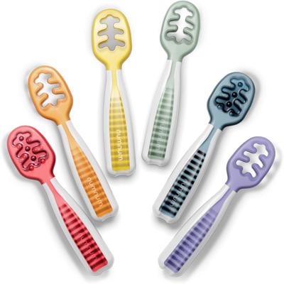 Amazon.com: NumNum Baby Spoons Set, Baby Essentials Pre-Spoon GOOtensils for 6+ Months, First Stage Self-Feeding Spoons for Baby Led Weaning (BLW), Si