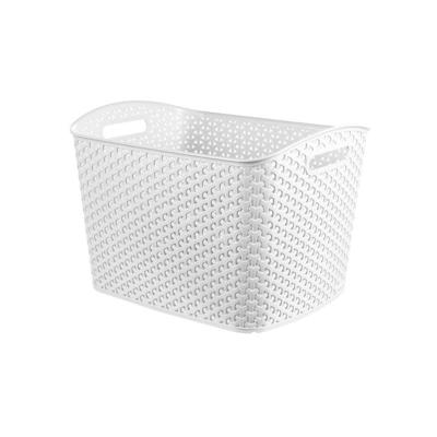 Y-Weave XL Curved Decorative Storage Basket Gray - Brightroom™: Polypropylene, 11.25 H, 16.63 D, 12.63 W : Target