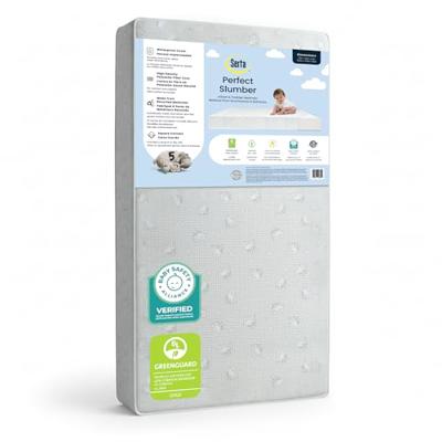 Serta Perfect Slumber Dual Sided Crib and Toddler Mattress - Waterproof - Hypoallergenic - Premium Sustainably Sourced Fiber Core -GREENGUARD Gold Cer