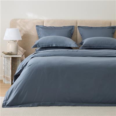 600TC Bamboo Cotton Blue Slate Quilt Cover Separates | Adairs