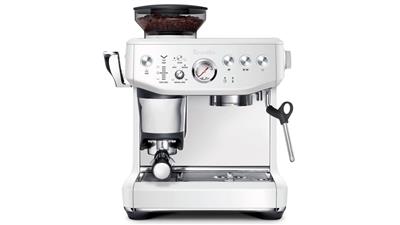 Breville The Barista Express Impress Espresso Machine - Sea Salt | Harvey Norman