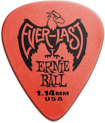 Ernie Ball Everlast Guitar Picks, Red 1.14mm, 12-pack (P09194)