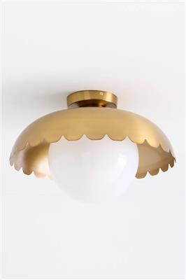 Simone Scalloped Globe Flush Mount | Anthropologie