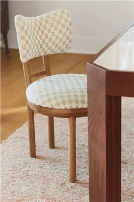 Irie Carmine Jacquard Oak Wood Dining Chair | Anthropologie