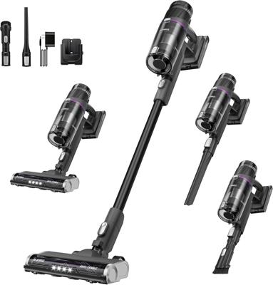 Amazon.com - Eureka ReactiSense 350W Anti-Tangle Cordless Stick Vacuum, NEC440BK | Floor Sense + React, Up to 60-Min, Lightweight, Anti-Allergen HEPA,