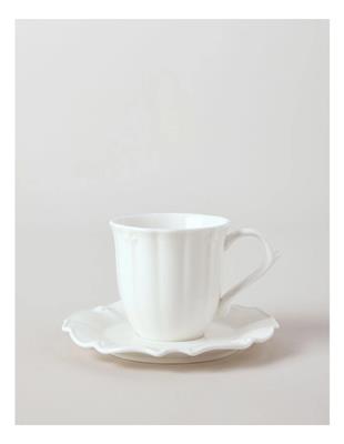 Heritage Bella Cup & Saucer Set in White | MYER