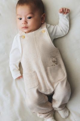 Light beige/white 2-Piece Cotton Set for kids | H&M US
