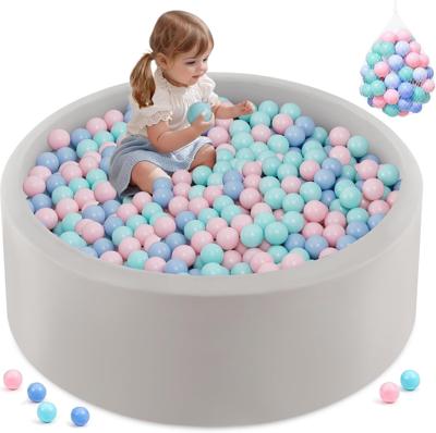 OLAKIDS Foam Ball Pit for Toddlers 200 PCS Pit Balls, 35” x 12” Soft Round Ball Pool Playpen with Sponge Pad, BPA Free, Ideal Gift for Babies Indoor O