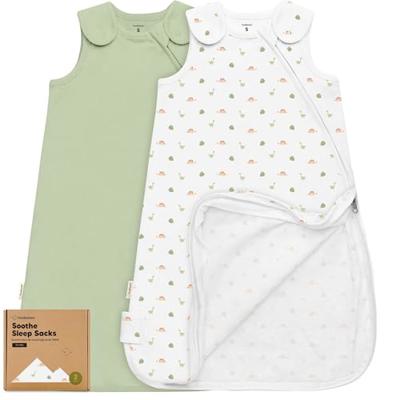 2-Pack Organic Baby Sleep Sacks, 100% Cotton 0.5TOG (Roarsome, 0-6M)