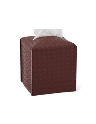 Smooth Chocolate Leatherette Tissue Holder